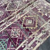 Moroccan carpet boujad purple - 214 x 350 cm