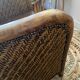 Fauteuil en rotin tressé vintage