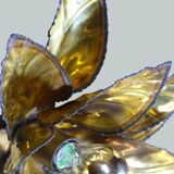 Wall sconce flower shaped and brass