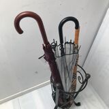 Wrought iron umbrella holder