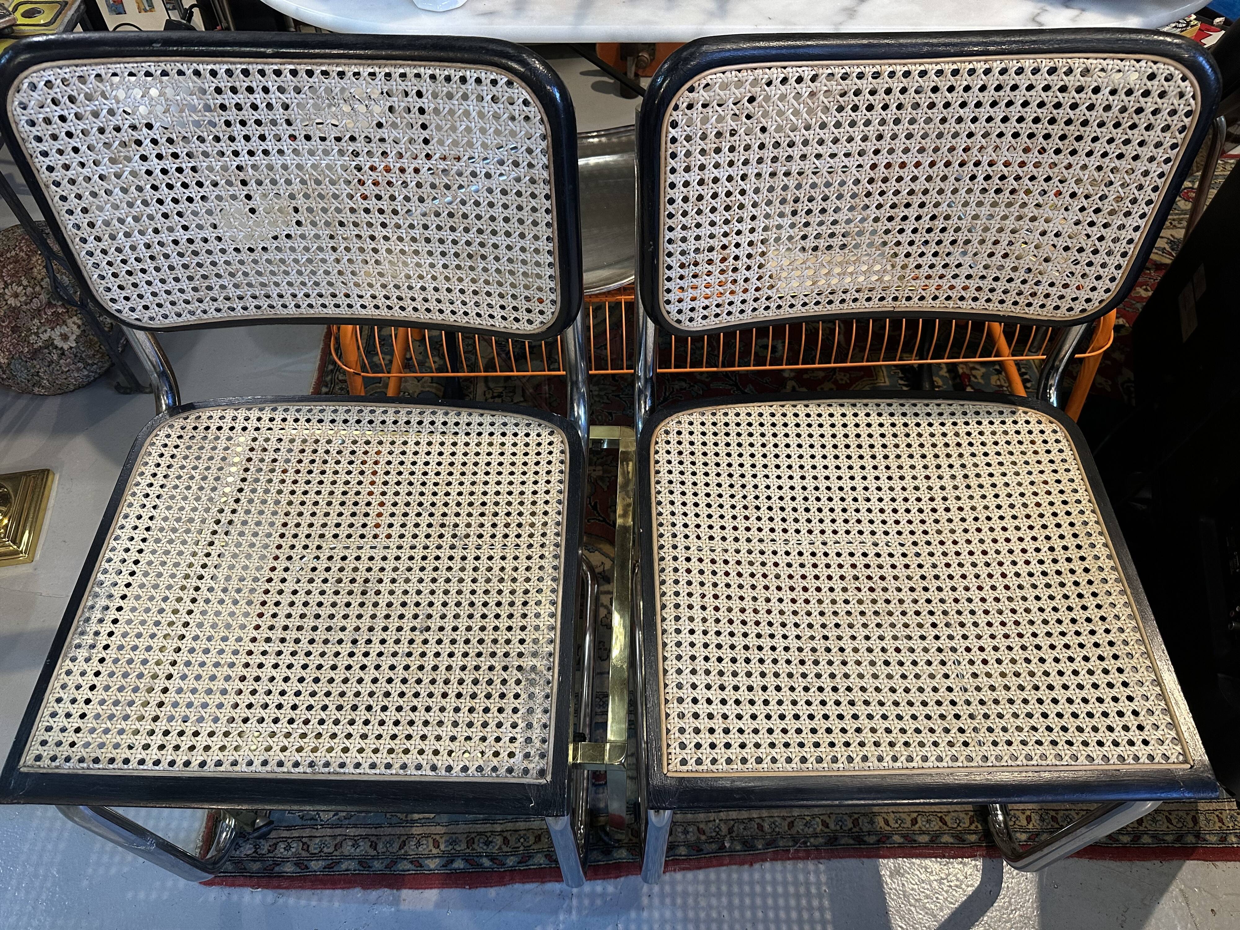 Paire de chaises Cesca B32 Marcel Breuer