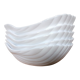 5 coupelles coquillage en opaline arcopal