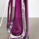 Large Crystal Glass "Pink" Table Light by Val Saint Lambert, Belgium, 1960s