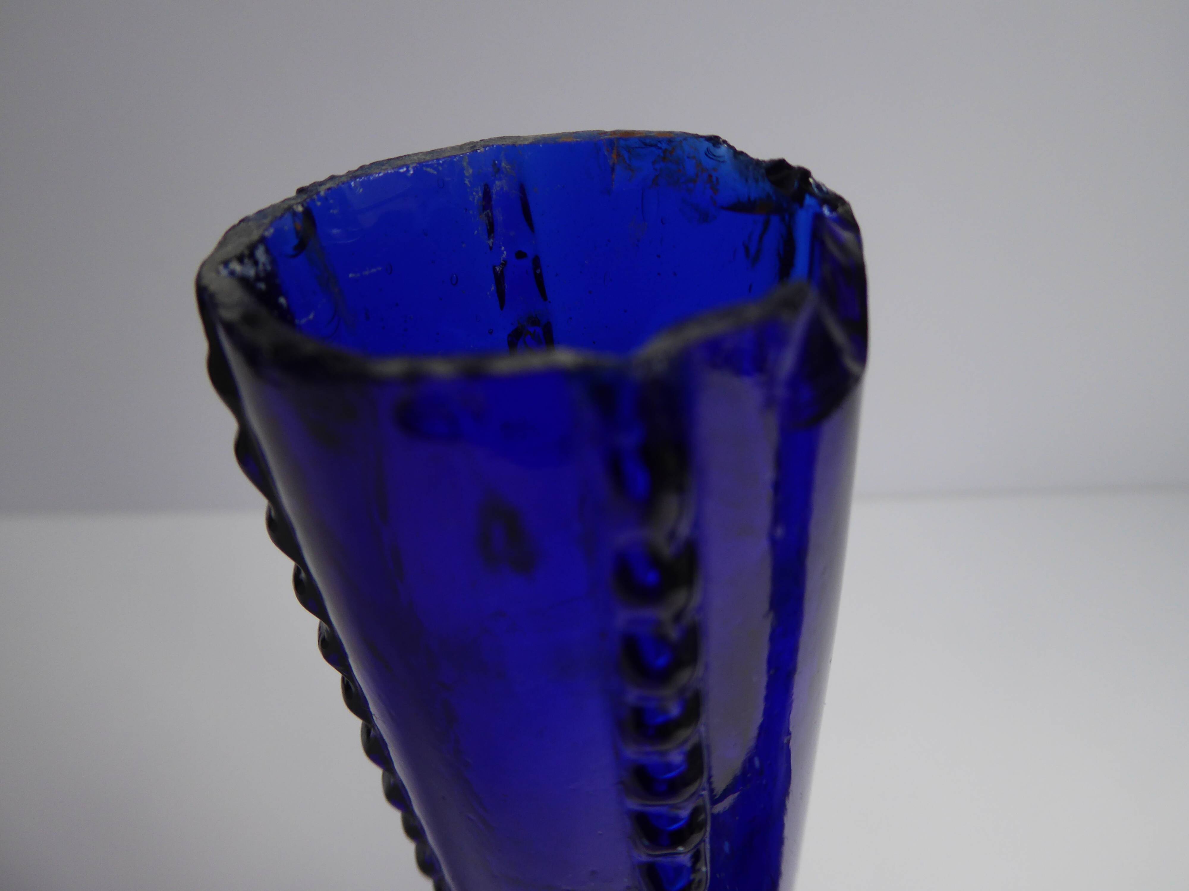 Pair of blue soliflore vases