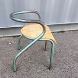 Paire de chaises enfants de bureau ancien