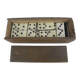 Old game 28 dominoes bone wood ebony antique french dominoes game