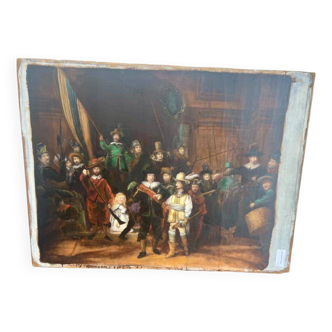 CLASSIC HAND PAINTED PAINTING 'NIGHT WATCH'