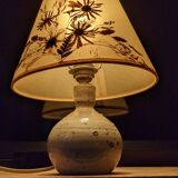 Lampe boule moderniste en grès pyrité de la borne par baudat