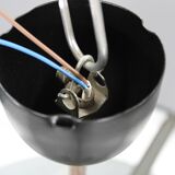 1940s Josef Hůrka for Napako Bauhaus UFO pendant light, metal & glass, restored