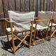 4 mid-century safari folding chairs