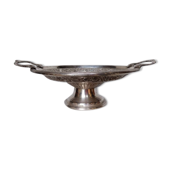 Art deco silver metal table centerpiece stand