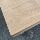 Renovated extendable farmhouse dining table in solid oak from the 19th century, 250-350.