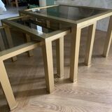 Golden and brass tables 70s