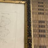 Architectural drawing 1857, glazed wood frame