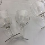 12 vintage foot glasses