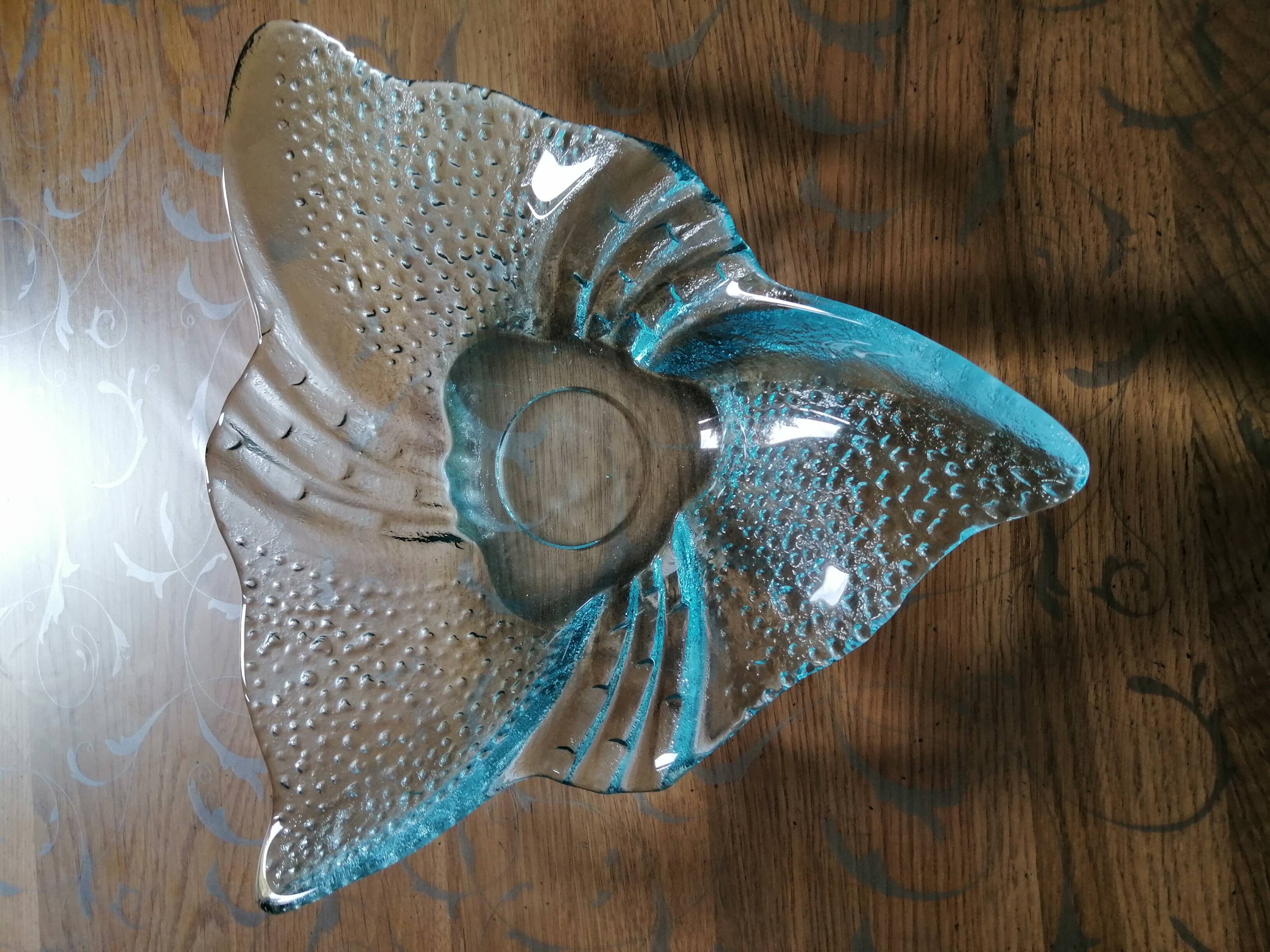 Transparent blue catch-all tray