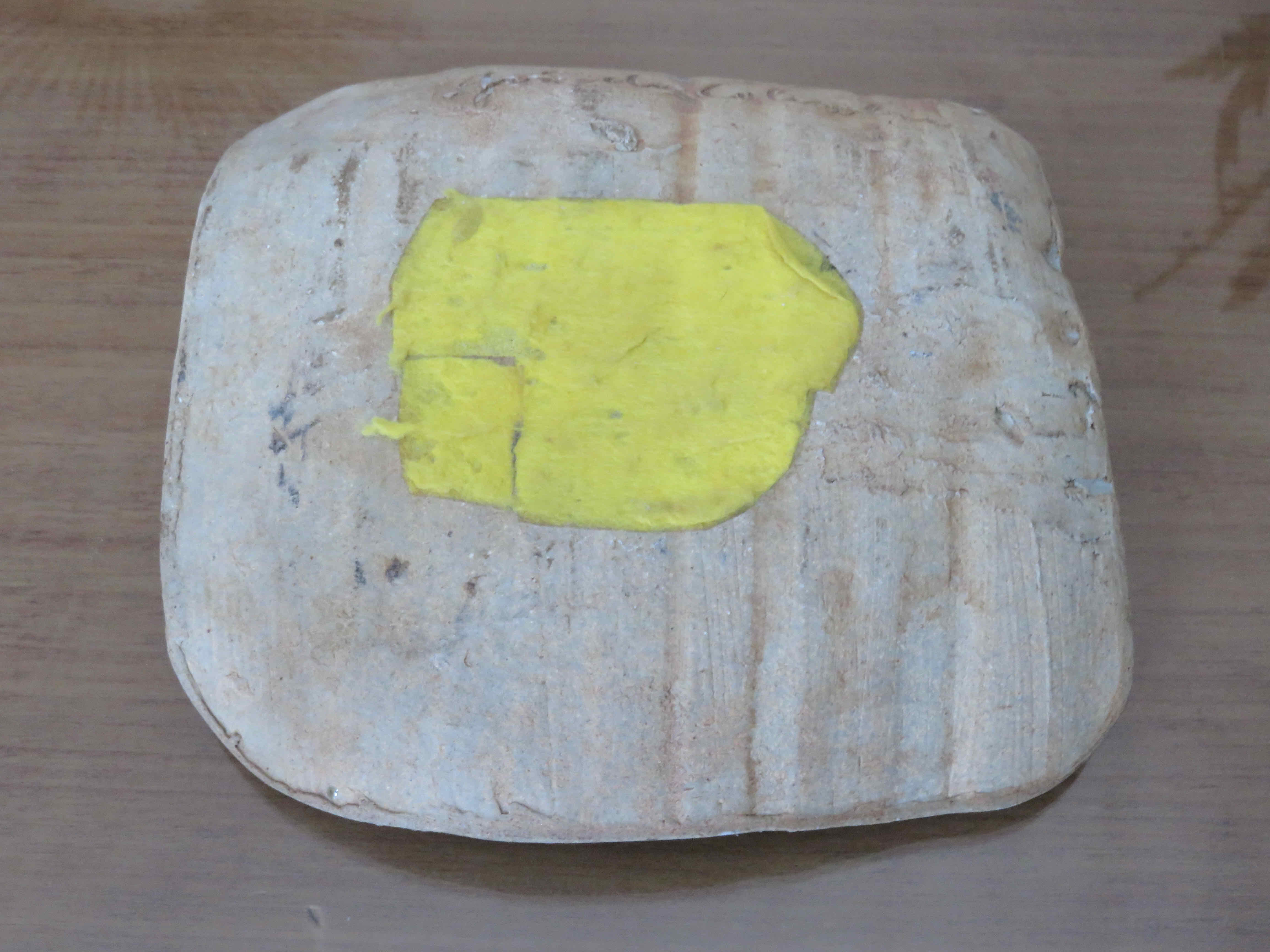 Empty pocket sandstone of the dovecote Vallauris modernist, sandstone tachiste 1950 -60