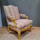 Pair of louis xv style upholstered armchairs