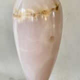 Pied de lampe en onyx rose et blanc