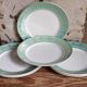 Six plates of vintage Badonviller earthenware with gold frieze