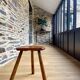 Old wooden farm stool