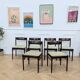 6 vintage green Scandinavian chairs