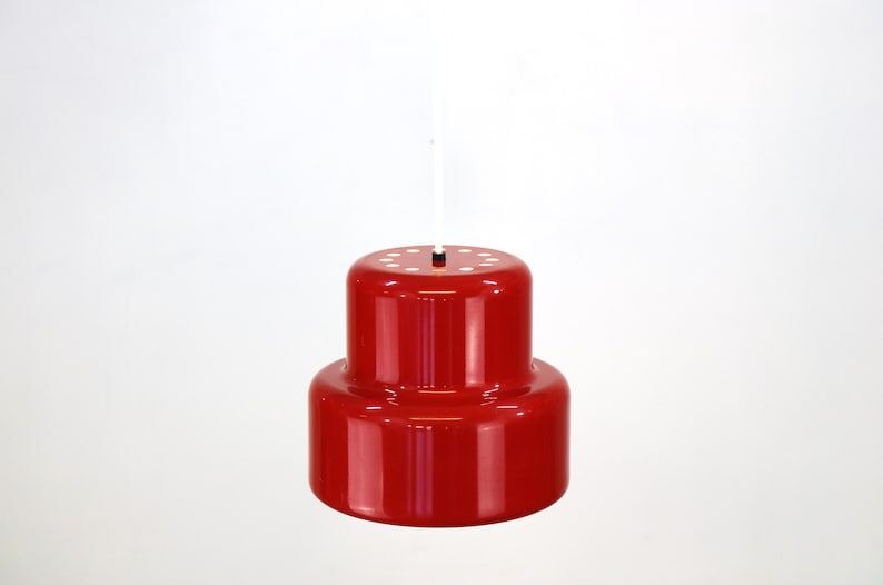 Suspension rouge Jo Hammerborg années 1960