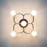 Vintage German Space Age ceiling lamp by Gaetano Sciolari for Leola, 1970s.