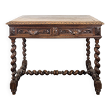 Louis XIII style oak desk