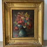 Bouquet de fleurs du xixeme siècle signé