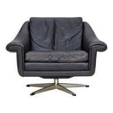 Fauteuil pivotant danois des années 1960 par Aage Christensen, en cuir.