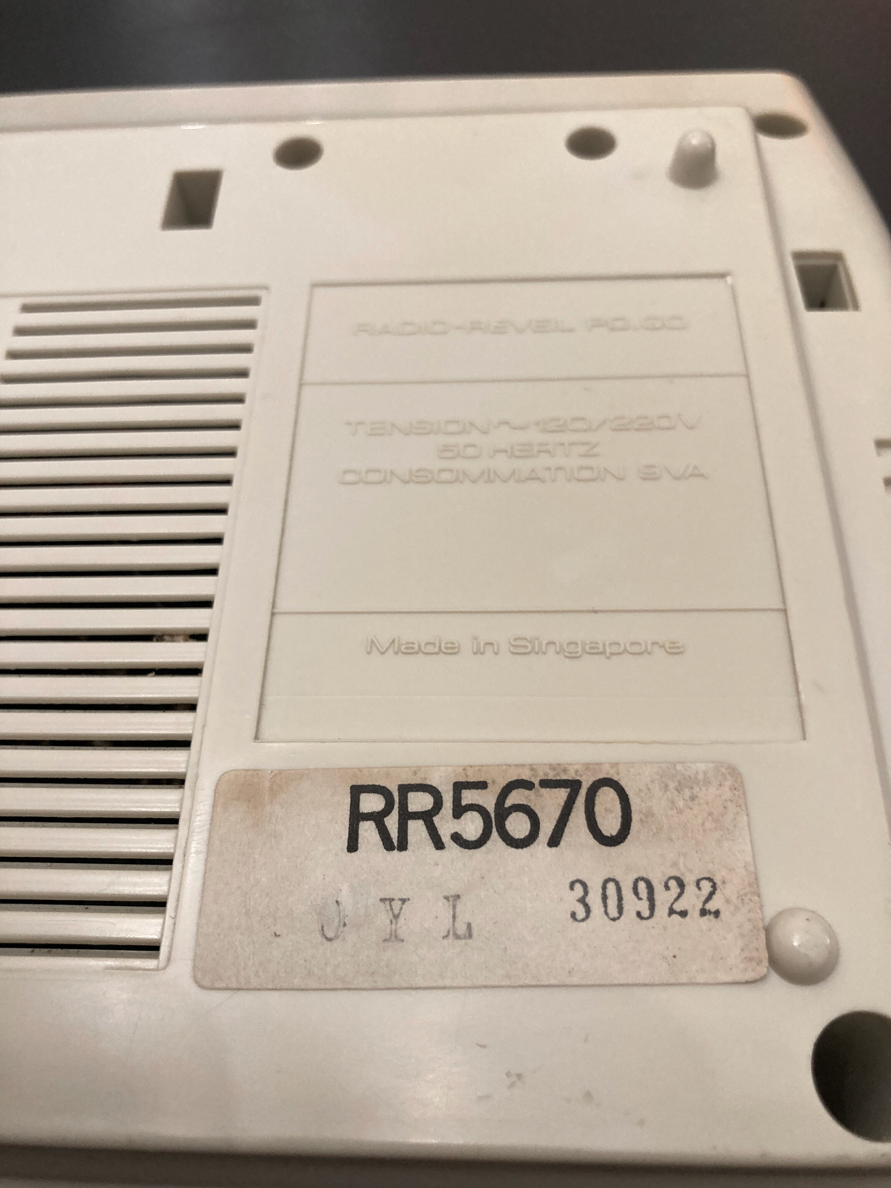 Radio vintage reveil a unfolding Continental Edison 1973