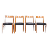 Lübke Wooden Dining Table Chairs, 1960S