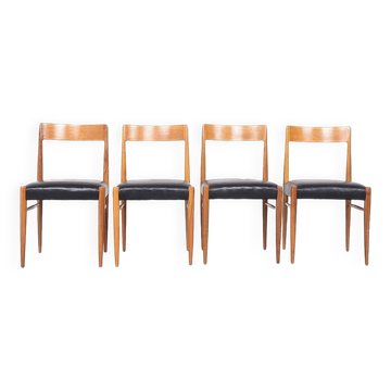 Lübke Wooden Dining Table Chairs, 1960S