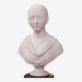 White marble bust by Giuseppe Croff representing Joséphine Carron