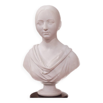 Buste de marbre blanc de Giuseppe Croff représentant Joséphine Carron