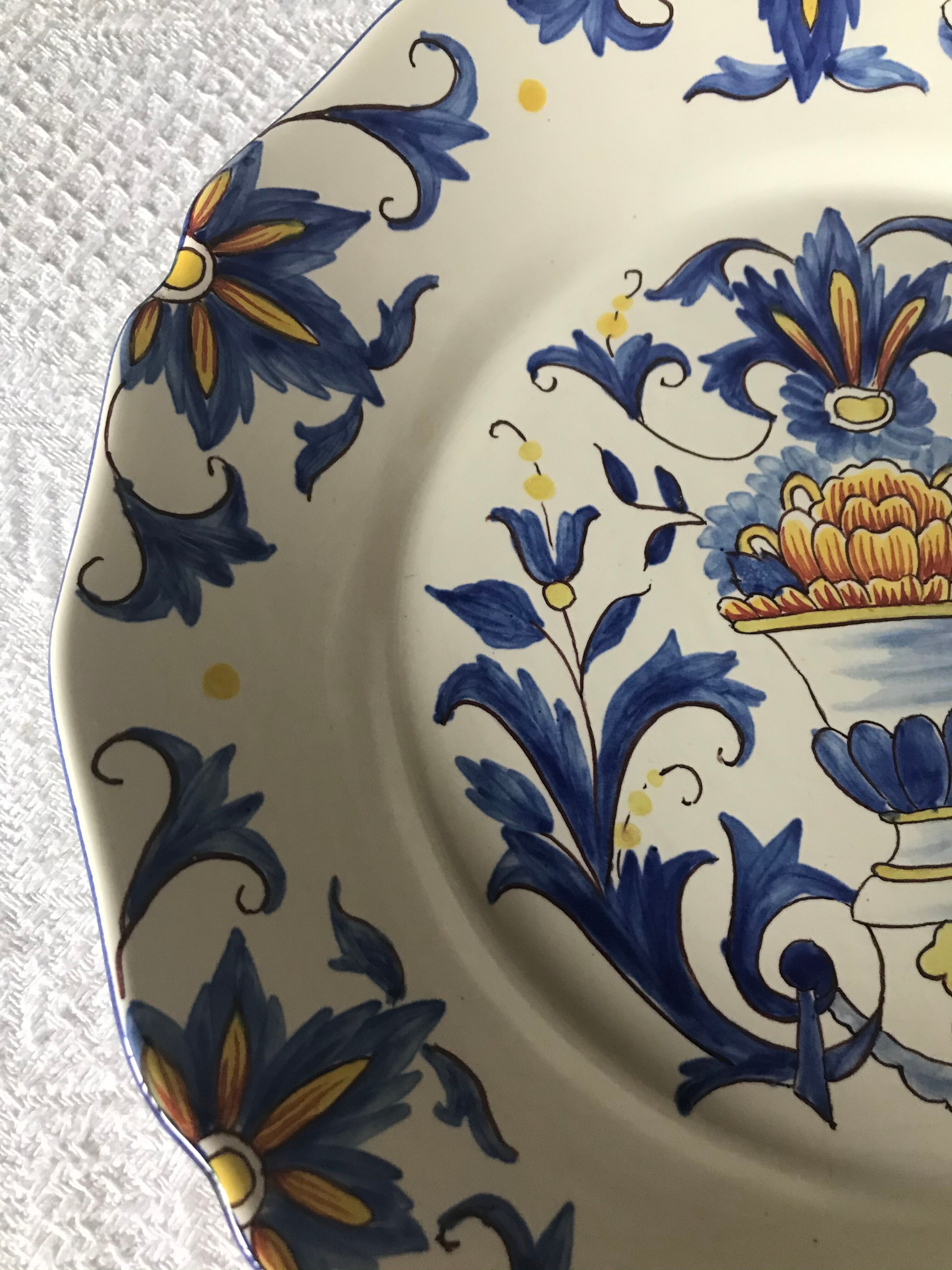 Rouen's ancient earthenware plate