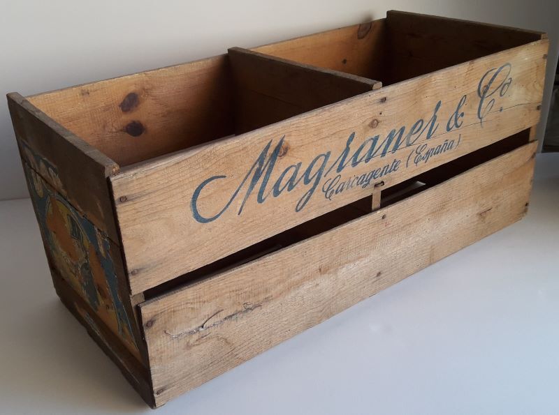 Case wood transport old fruit Magraner-Co Espana Dandy