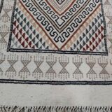 Traditional handmade white mergoum carpet