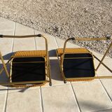 Lafuma foldable camping chair duo from the 50s/60s