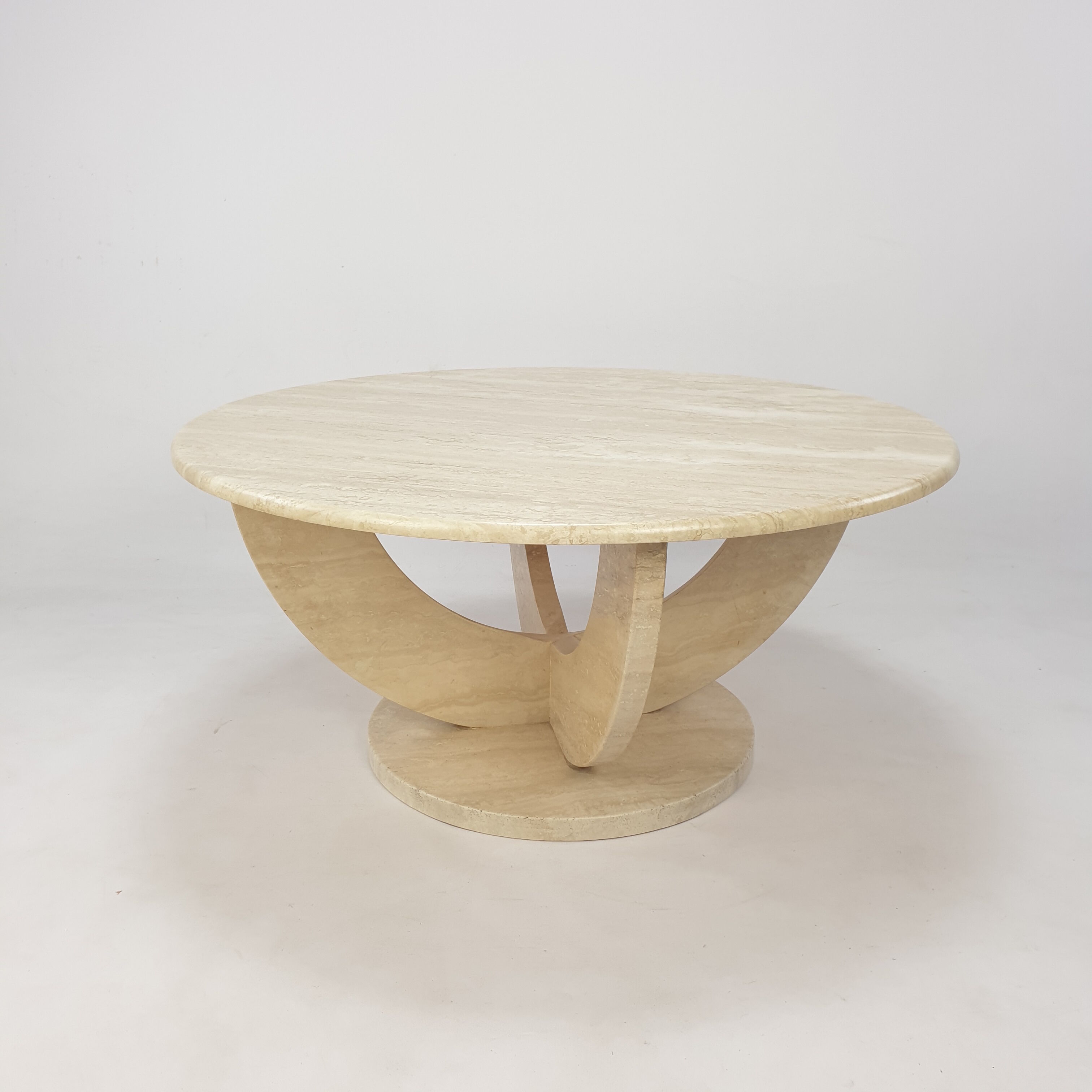 Italian travertine coffee table, 1970s