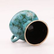 Bougeoir élégant bleu - céramique de la Vanoise