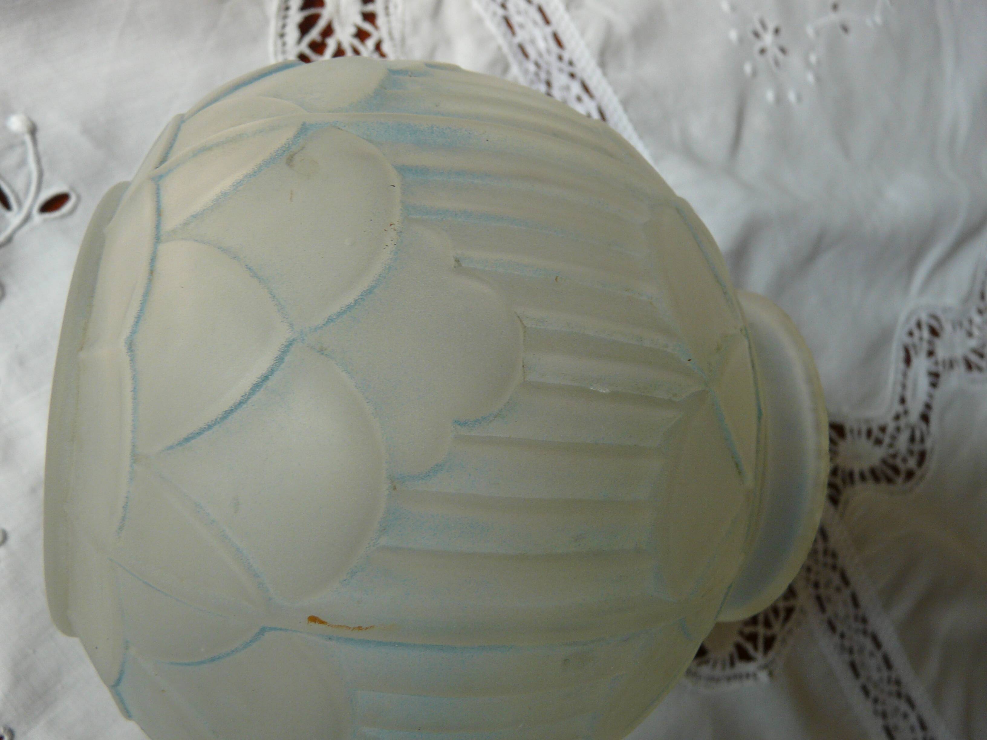 Glass ball vase press mold art deco period