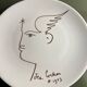 Jean Cocteau collection plate, Limoges porcelain, 1963