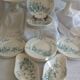 Antique 19th Century French Longwy Mignon Ironstone Dinner Service – Blue Green