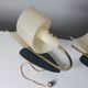 Pair of vintage wall lamps from the 1950s in brass.