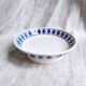 Badonviller Round Foot Dishes Blue Harlequin Patterns "Marie"