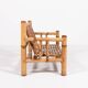 Italian Modern bamboo-wicker bench, 1970's