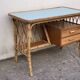 Vintage rattan desk 1960