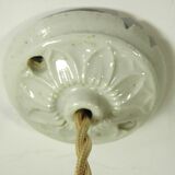 Suspension and rosette in opaline and porcelain